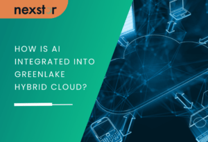 GreenLake hybrid cloud showcasing diverse network connections and extensive storage, powered by GreenLake AI integration in cloud computing.