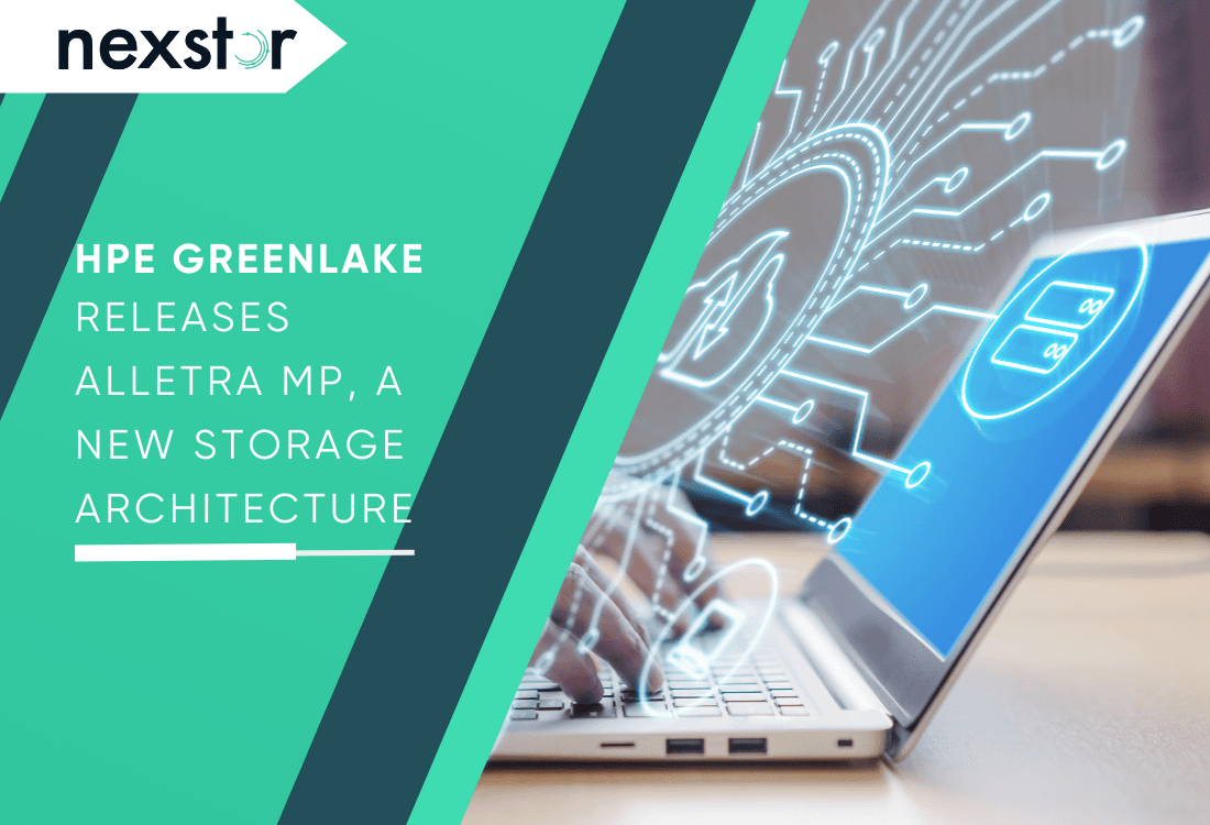 A business person using Alletra MP, the new storage platform launched by HPE GreenLake to store his data.