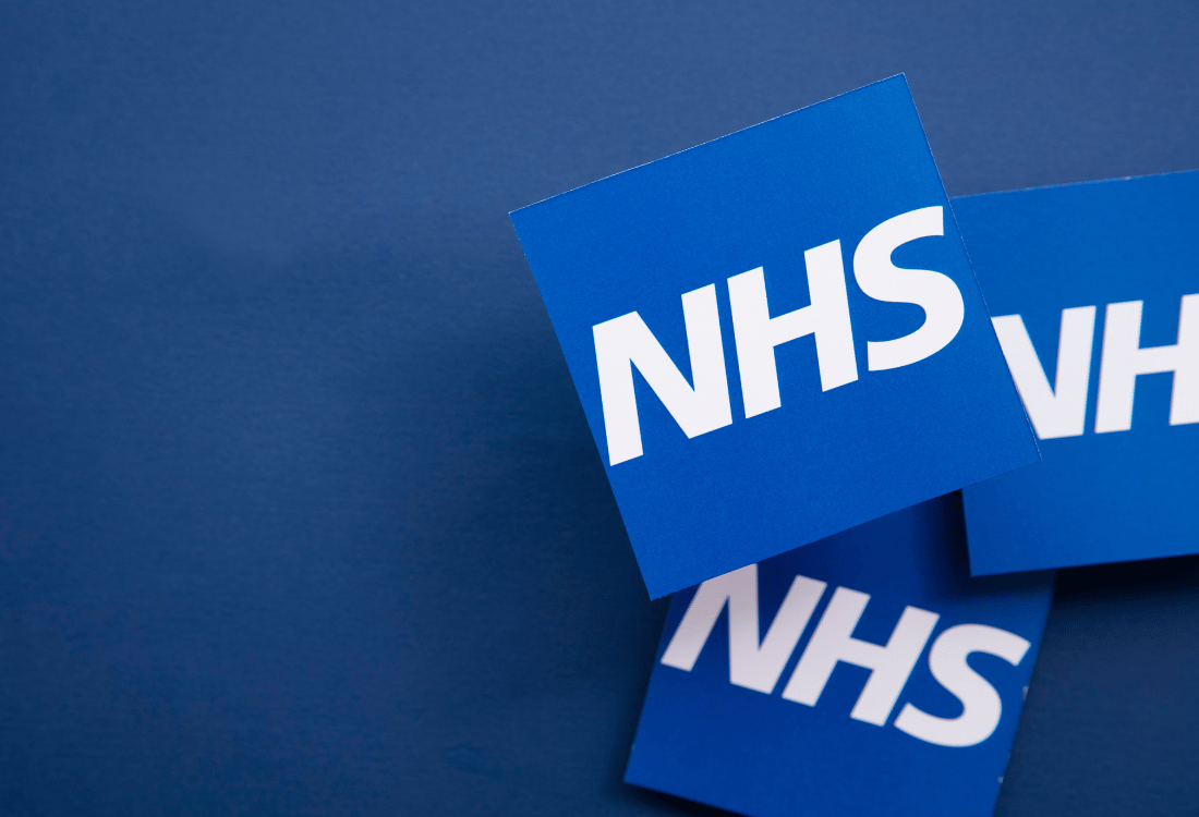 NHS logo representing the integration of Dell EMC solutions to achieve more advanced healthcare data management.