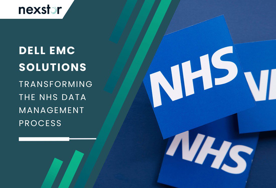 NHS logo representing the integration of Dell EMC solutions to achieve more advanced healthcare data management.